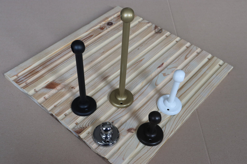 Straight Steel Supports (Set- 3pc.) for Shower Curtain Rods- 16 mm.