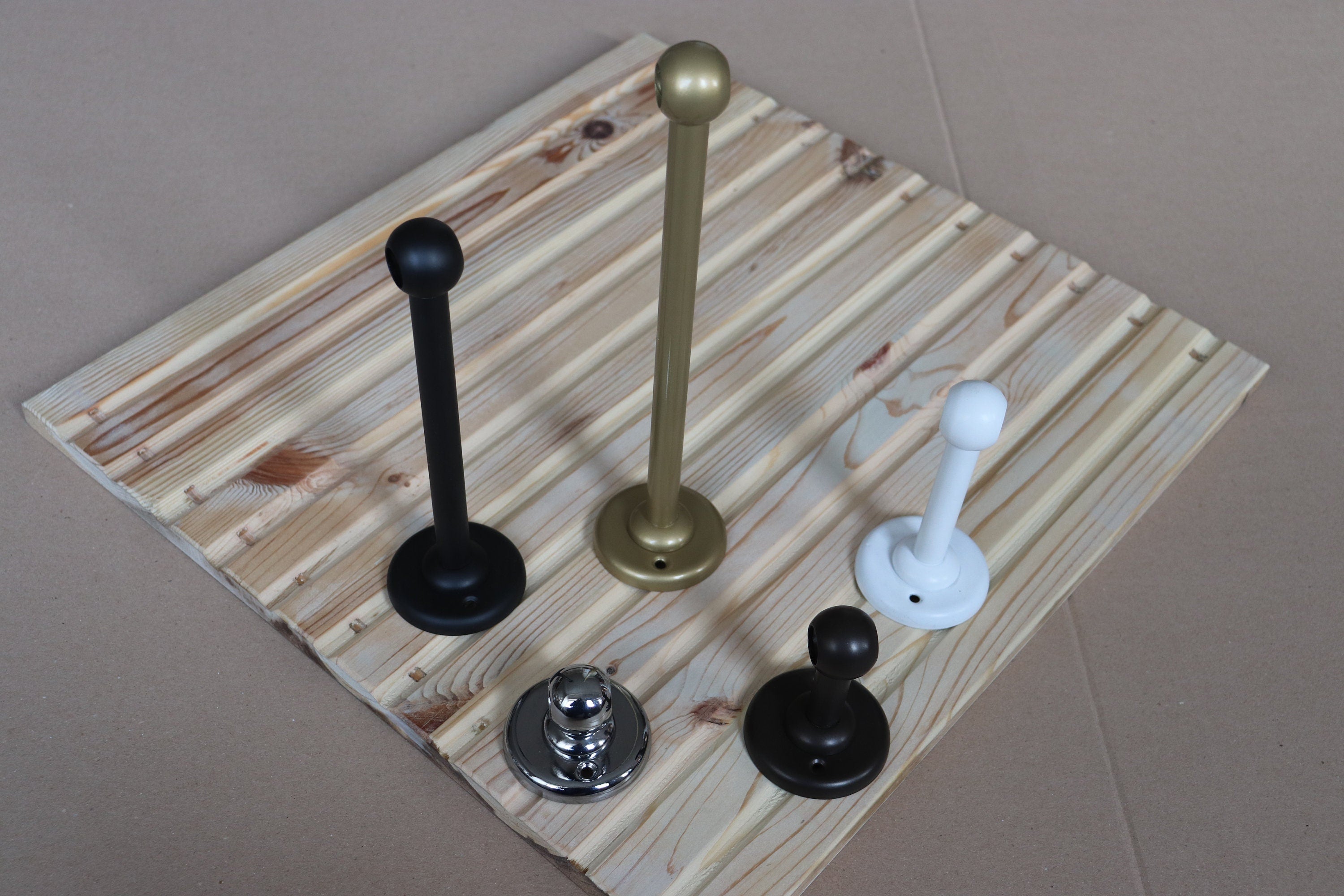 Straight Steel Supports (Set- 3pc.) for Shower Curtain Rods- 16 mm.